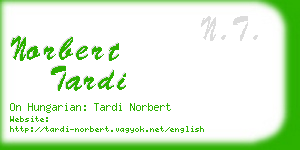 norbert tardi business card